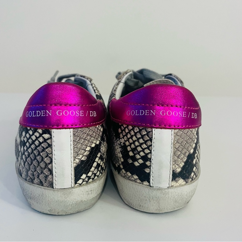 Golden Goose Unique Stylish Women's Snake Print Sneakers. Worn once. Size 9. - Picture 2 of 13